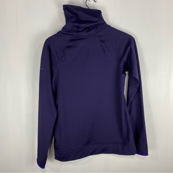 Nike Pro Women's Dri-Fit Drawstring High‎ Neck Turtleneck Pullover Shirt Medium - Picture 7 of 7